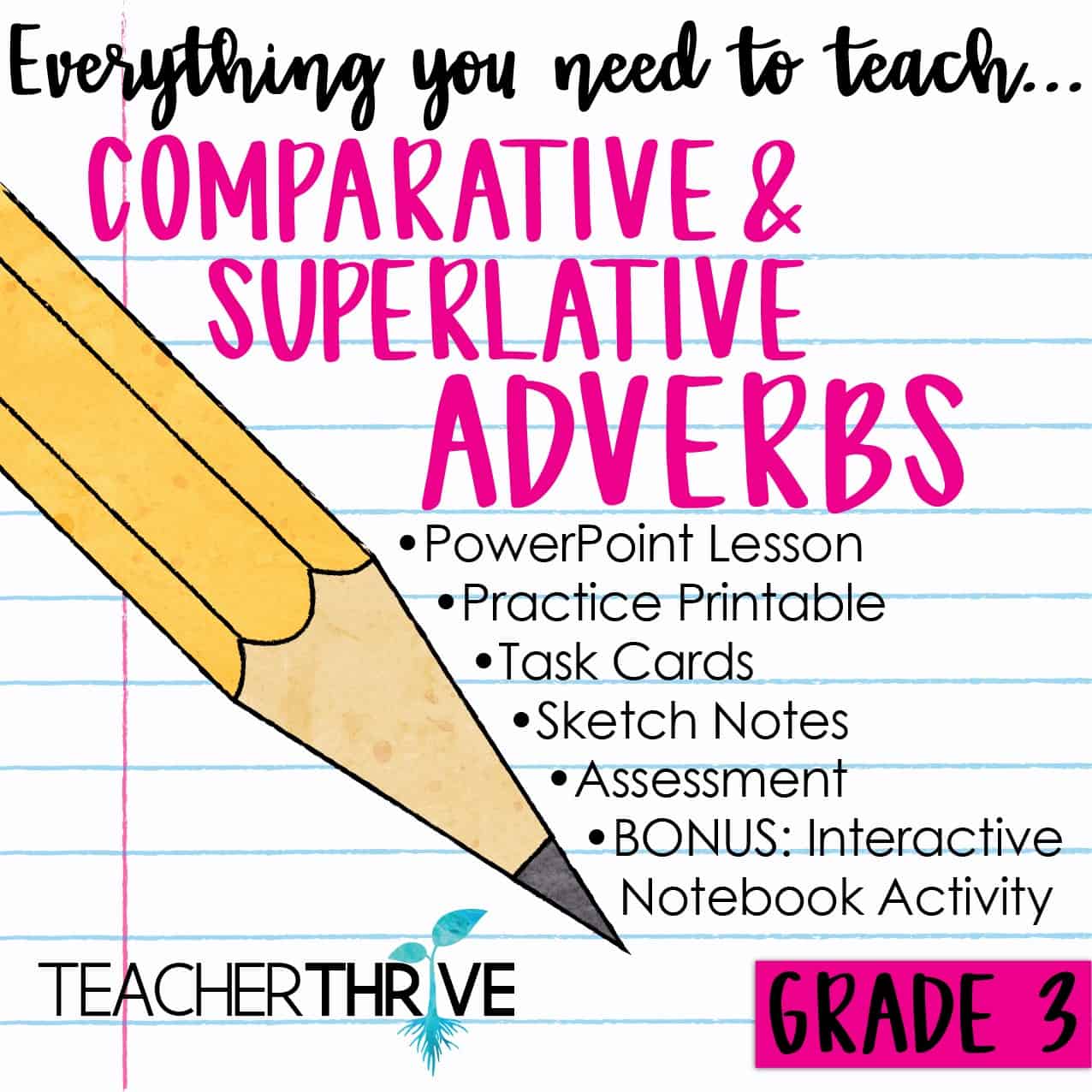 Third Grade Grammar: Comparative and Superlative Adverbs • Teacher Thrive