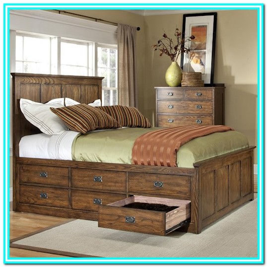 Queen Platform Bed With Drawers Underneath