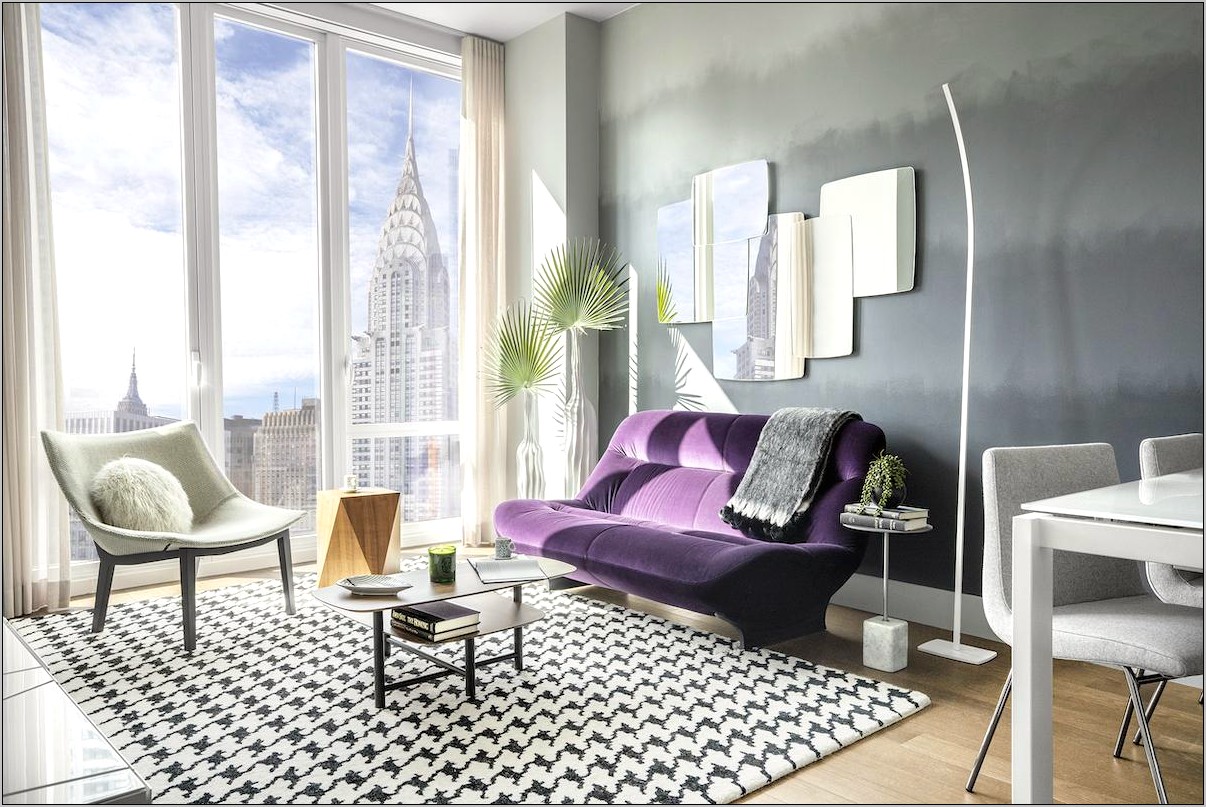 White Living Room With View New York