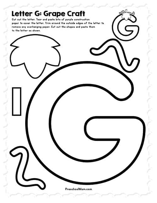 14+ Letter G Craft Preschool - DonelleAarthi