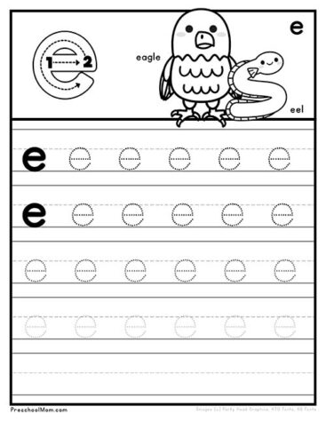 Letter Tracing Worksheets - Preschool Mom