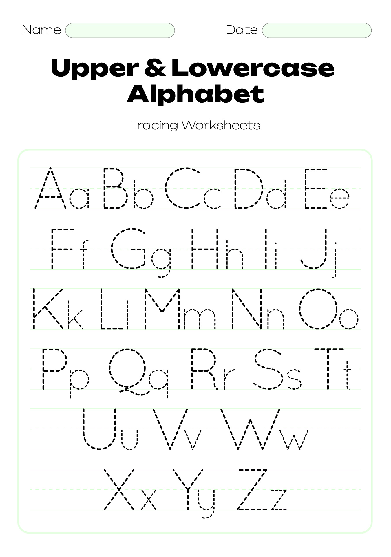 Free Printable Letters To Trace - Alphabet Letter Tracing Printables