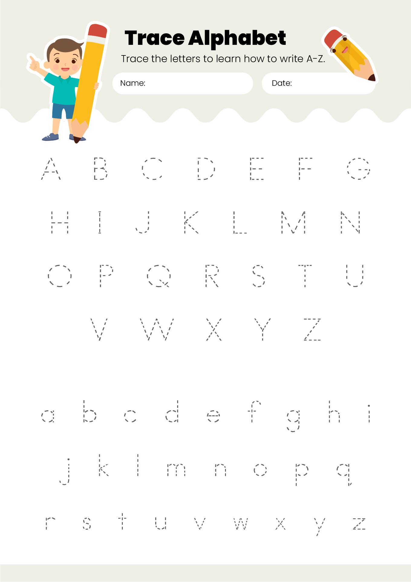 Alphabet Letter Templates To Trace - Printable Form, Templates and Letter