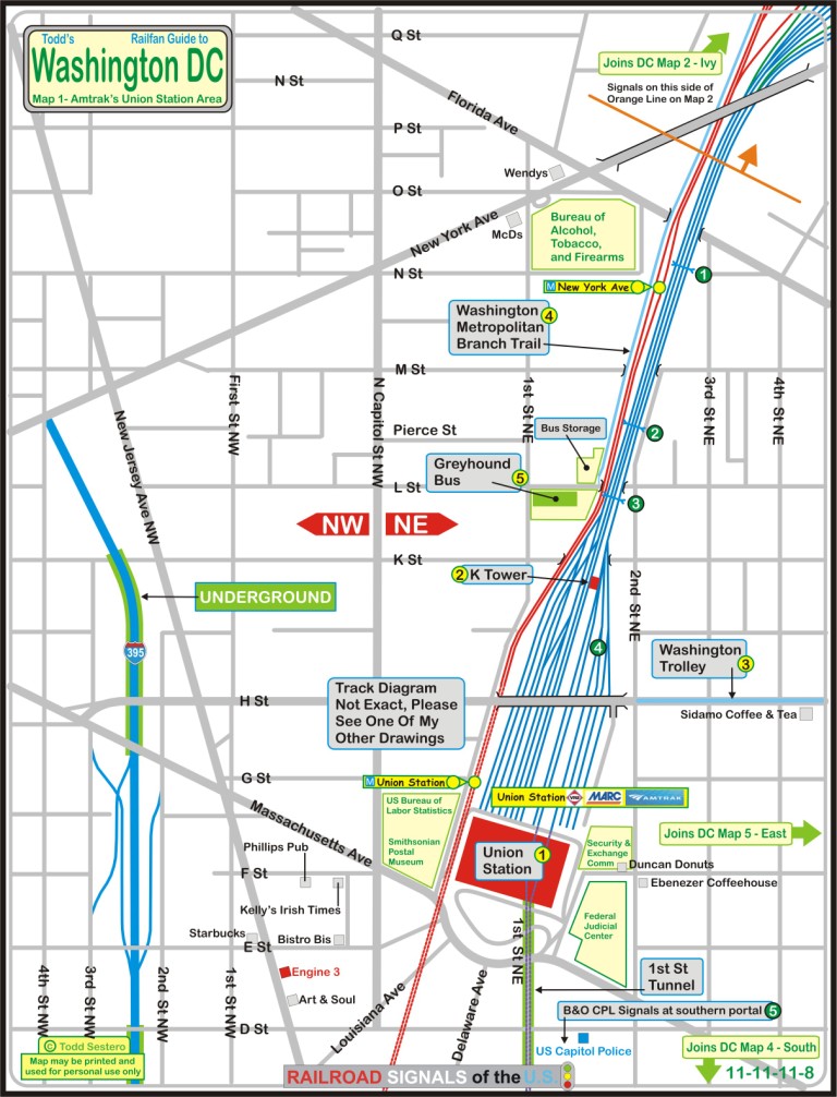 Union Station Dc Map Railfan Guide to Washington DC Union Station