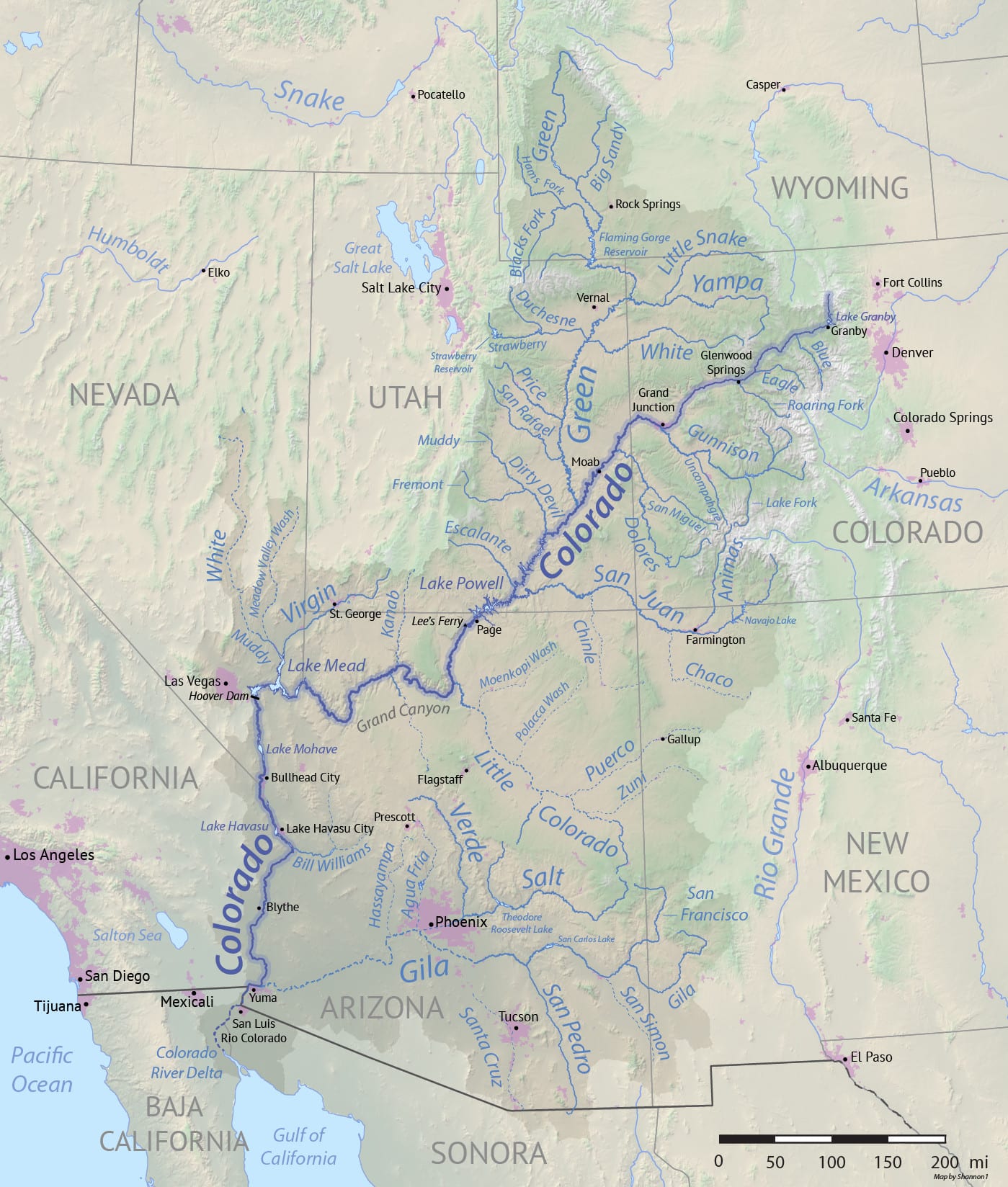 Rivers In Colorado Map Colorado’s Major Rivers List and Map of Largest Rivers in CO