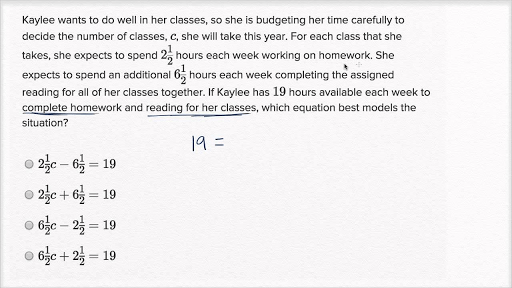 Linear Equation Word Problems Basic