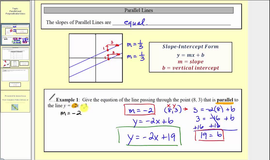 Parallel And Perpendicular Lines