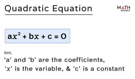 Quadratic Equation Definition Rules