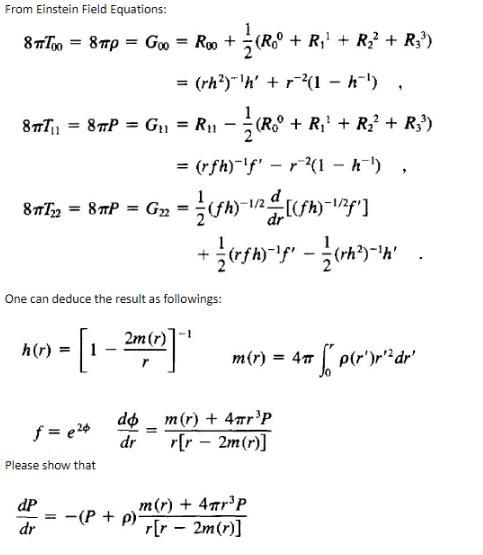 From Einstein Field Equations 1 81100