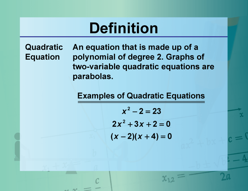 Definition Equation Concepts