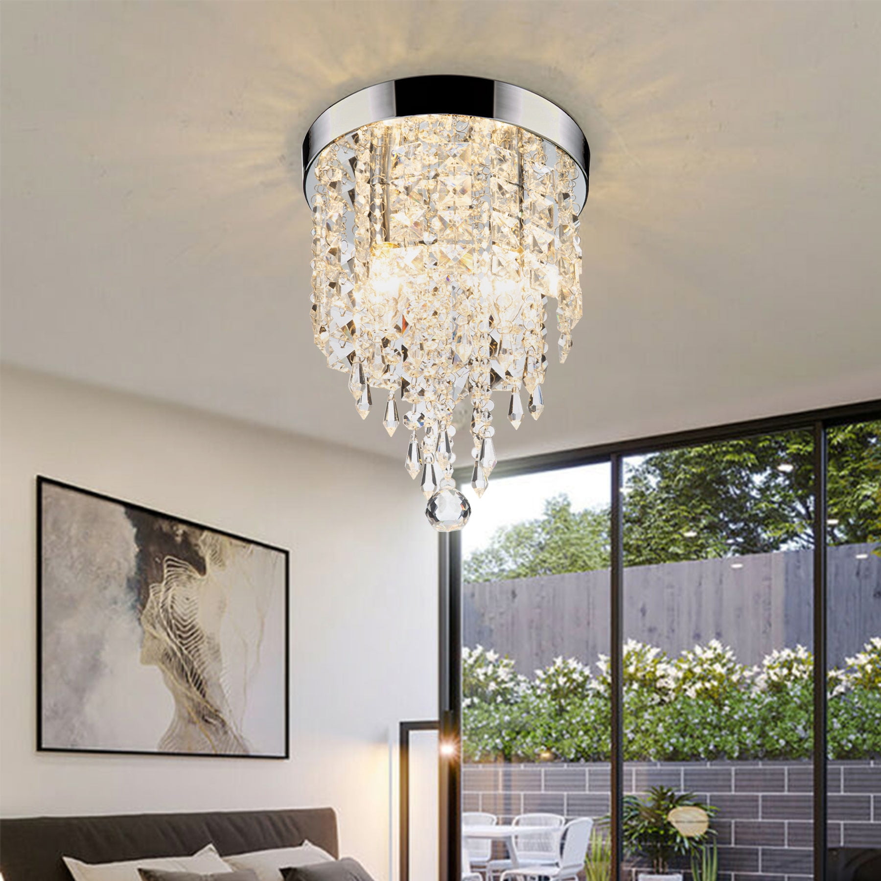 Small bedroom chandelier ceiling lights Modern crystal ceiling ...