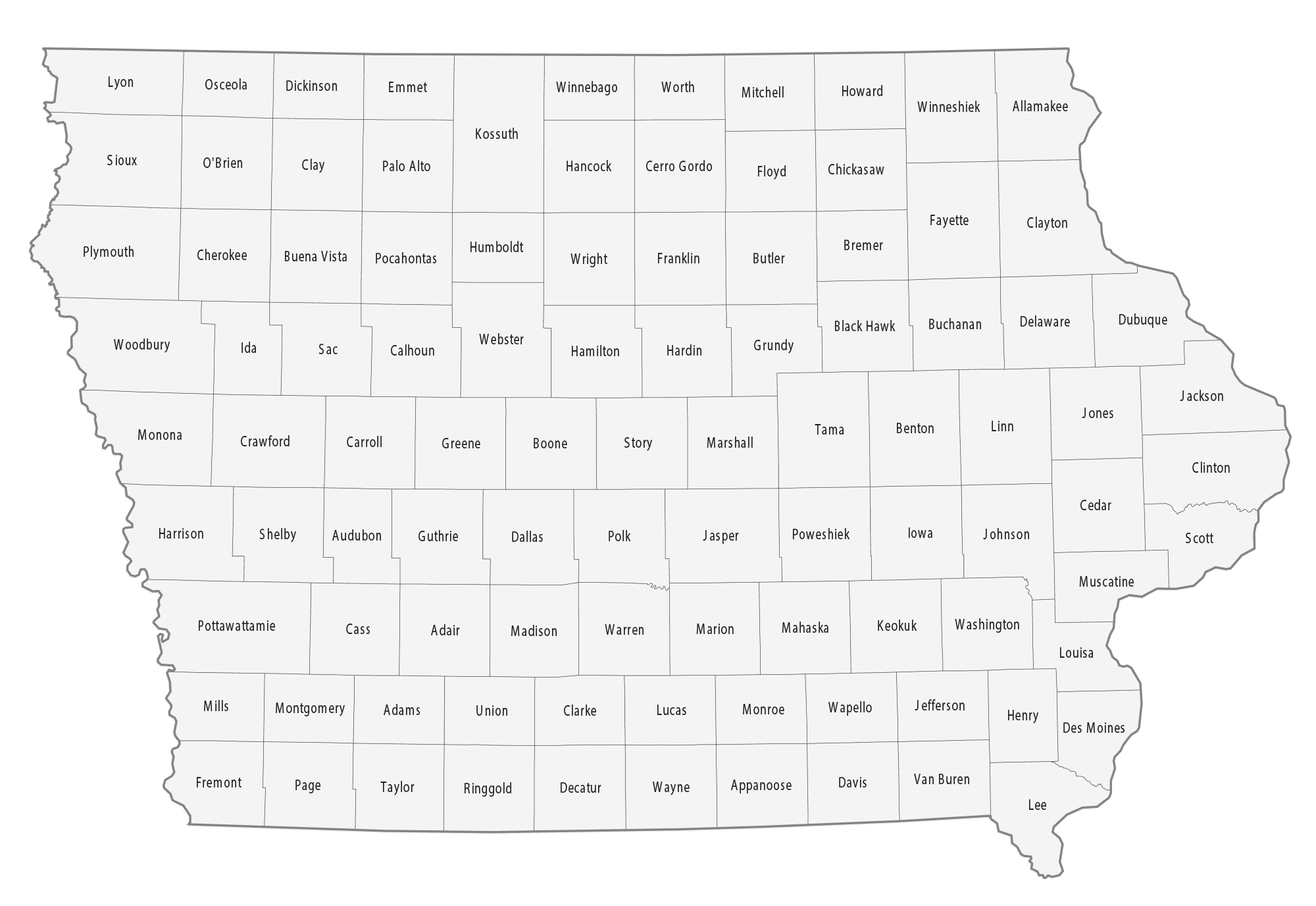 Iowa County Map - Large MAP Vivid Imagery-20 Inch By 30 Inch Laminated ...