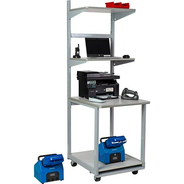 Global Industrial Mobile Powered Workstation with 2 Swappable LiFePO4 ... image.