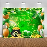 Happy St. Patrick's Day Backdrop Irish Green Lucky Shamrocks Festival ...