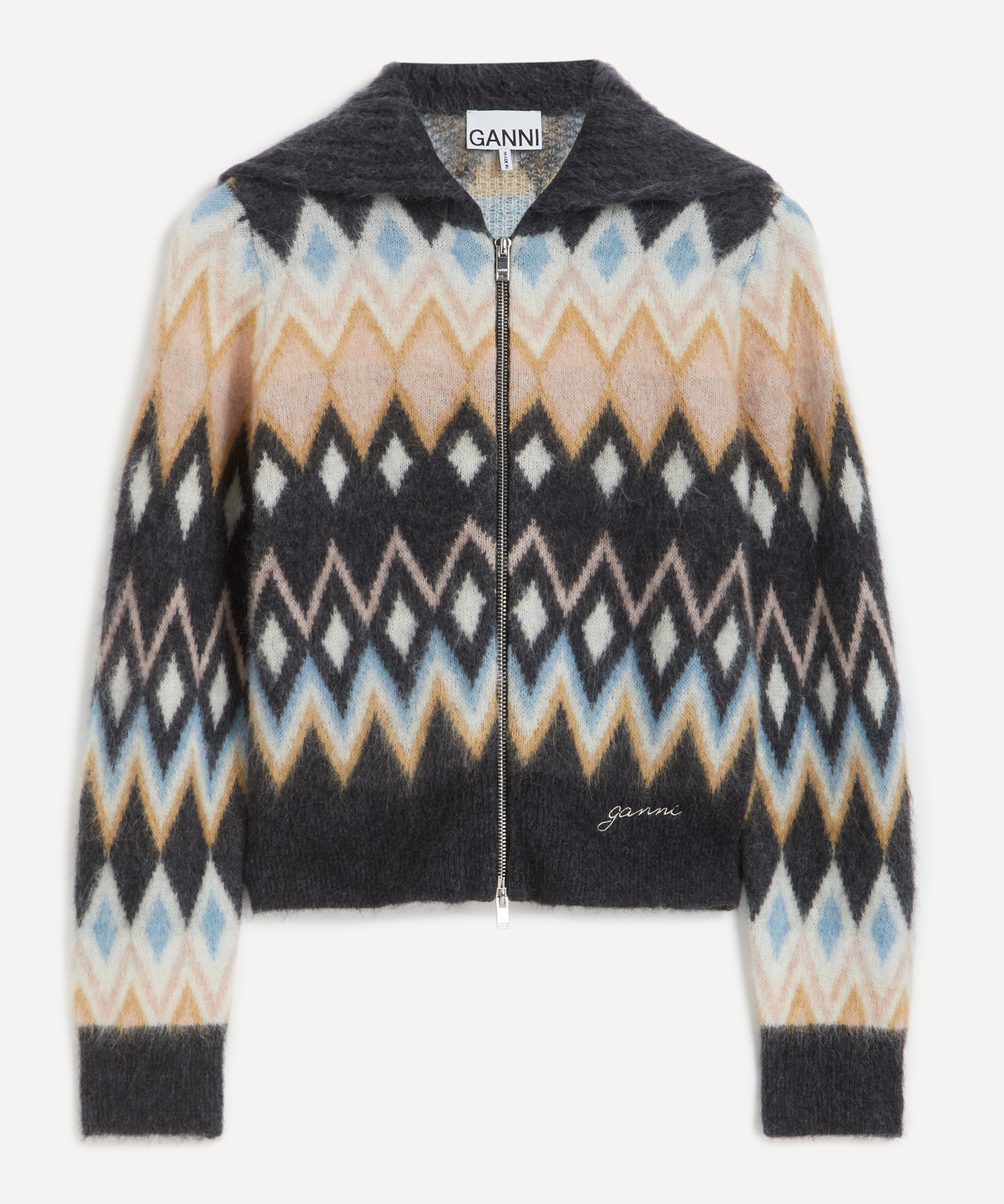 Ganni - Multicolour Zip Cardigan