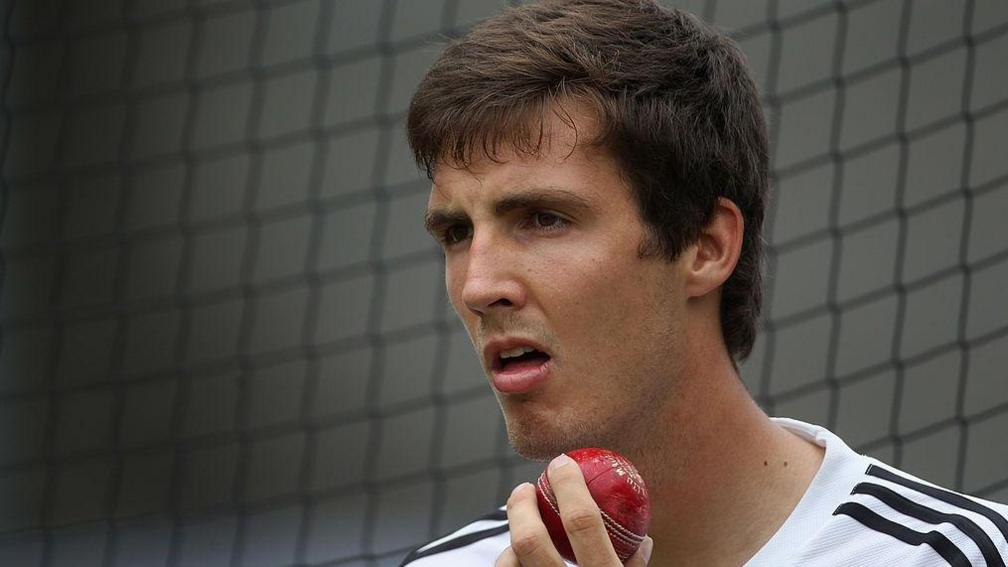 Steven Finn looks fed up