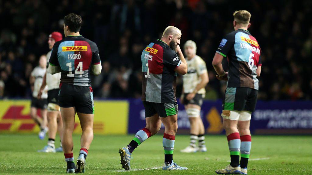 Joe Marler leaves the pitch