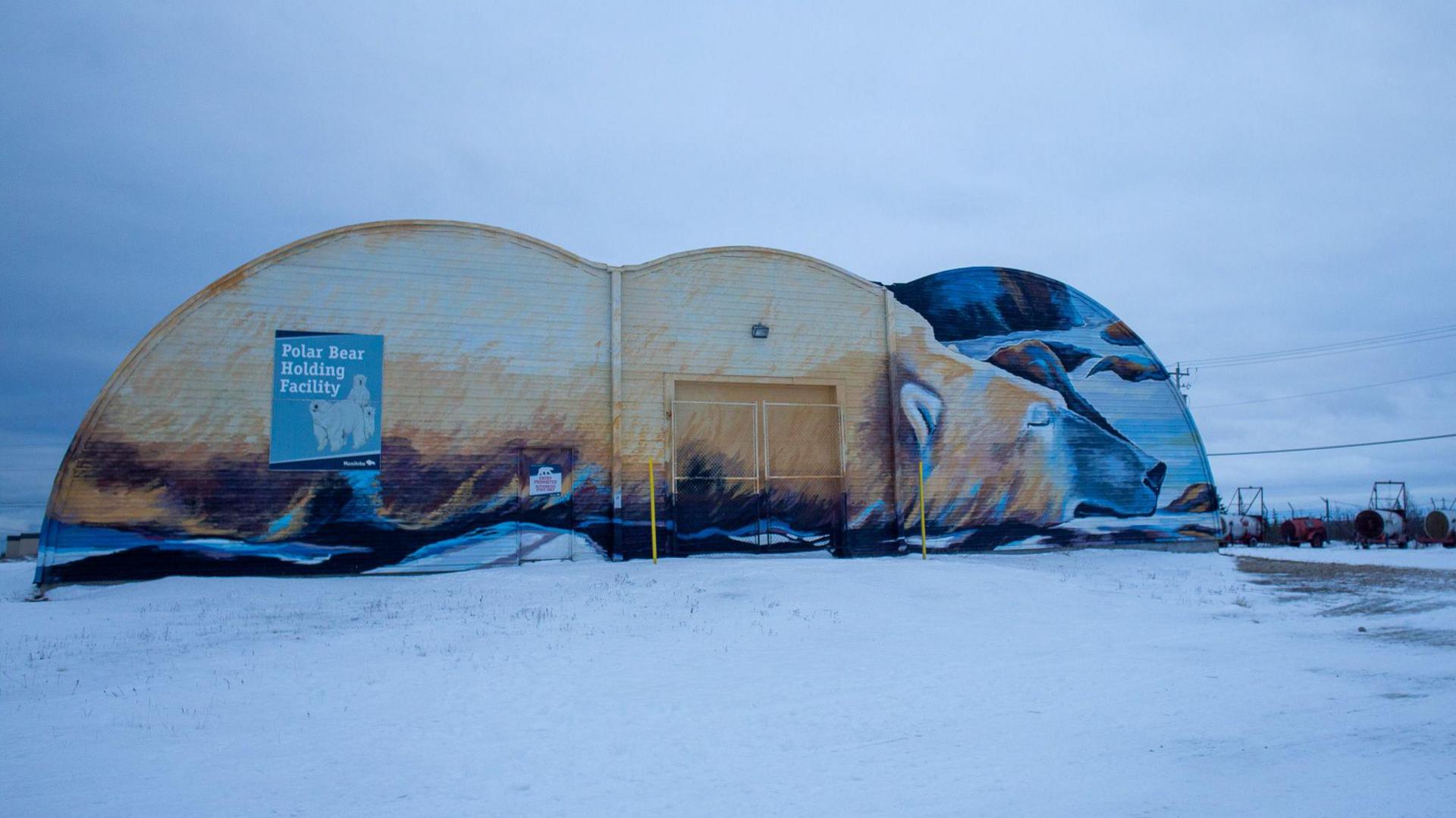 The polar bear holding facility in Churchill, Manitoba 