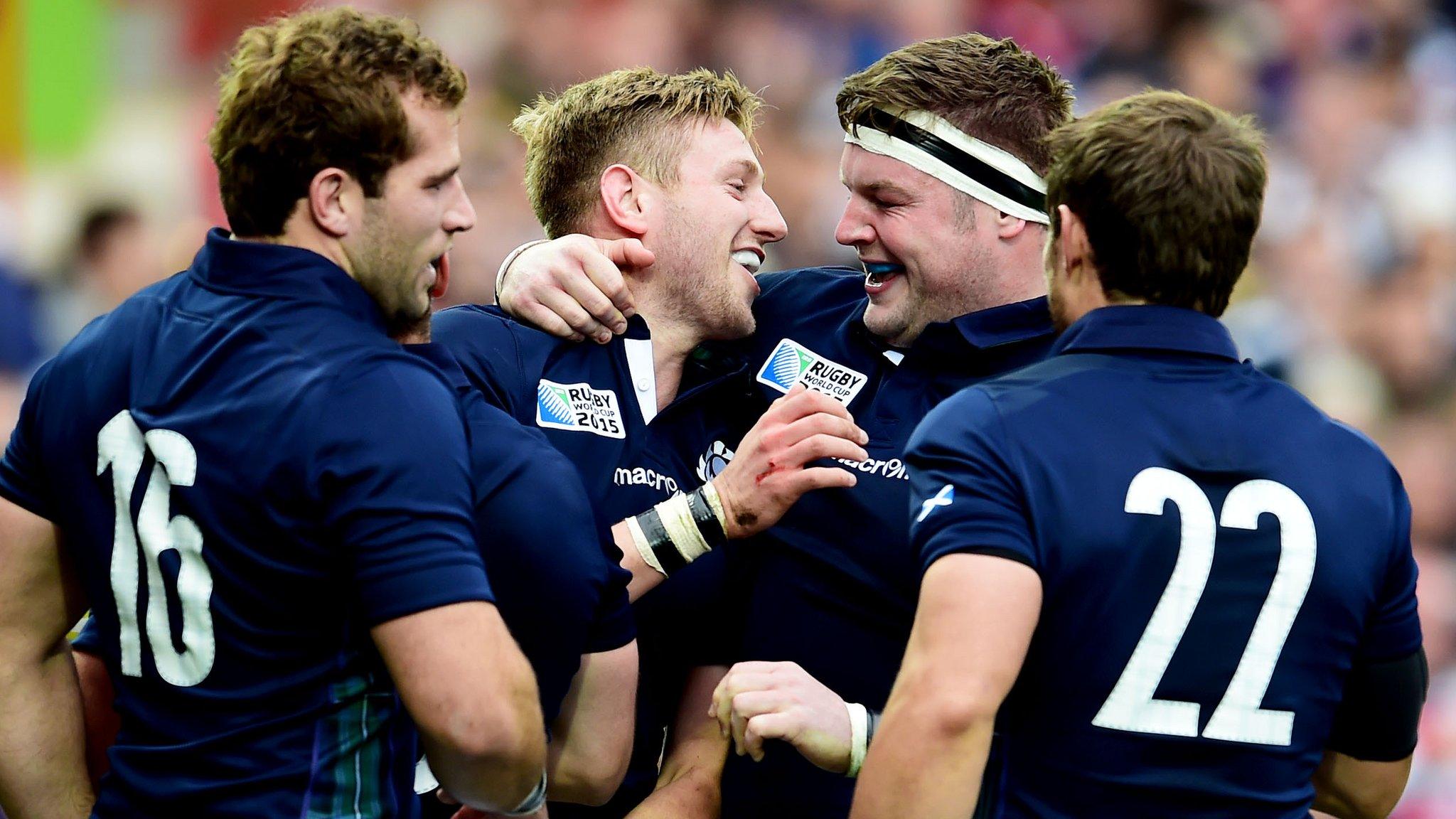 Scotland players celebrating