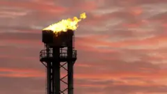 Flaring in the North Sea