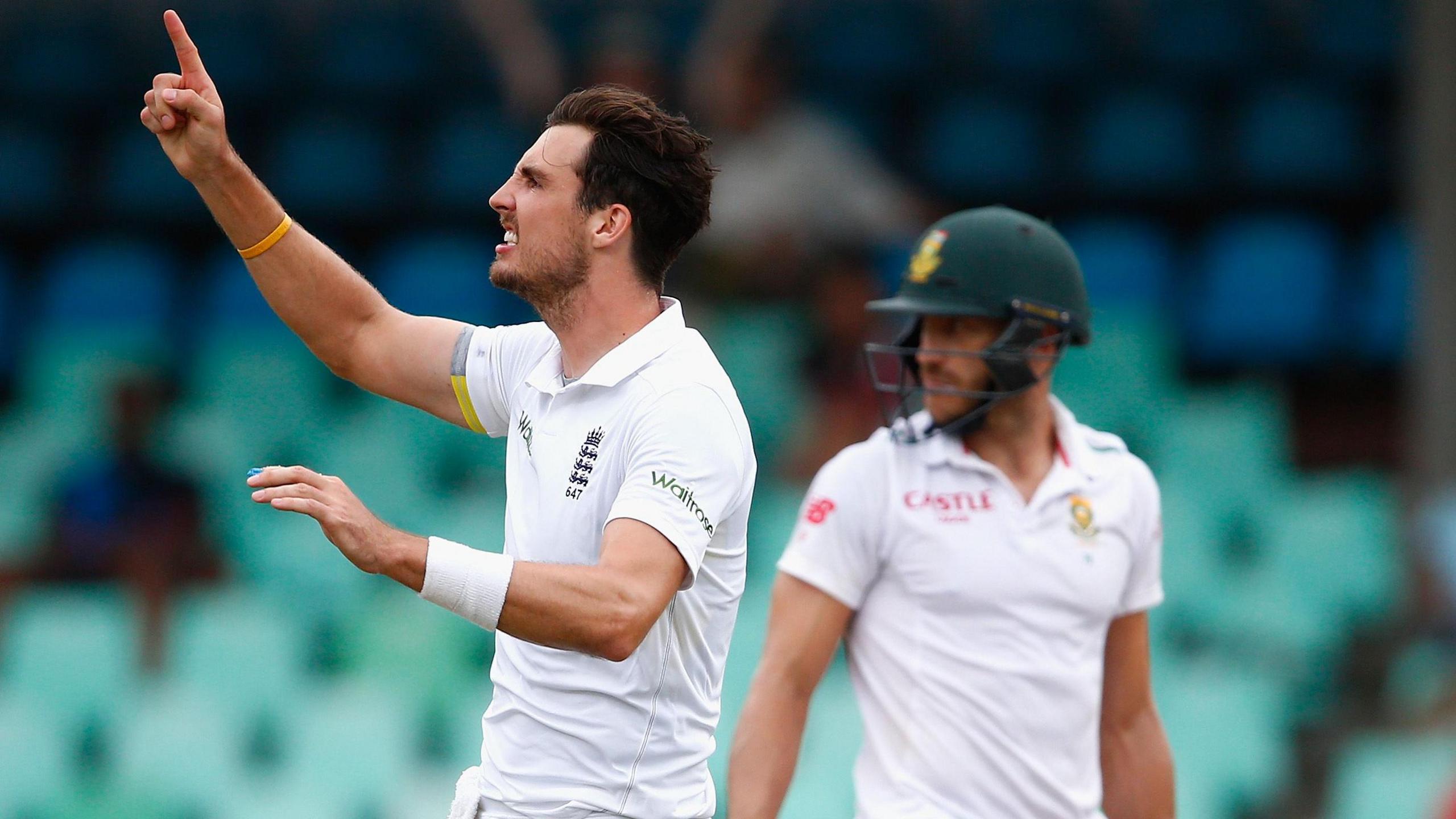 Steven Finn celebrates a wicket in 2015