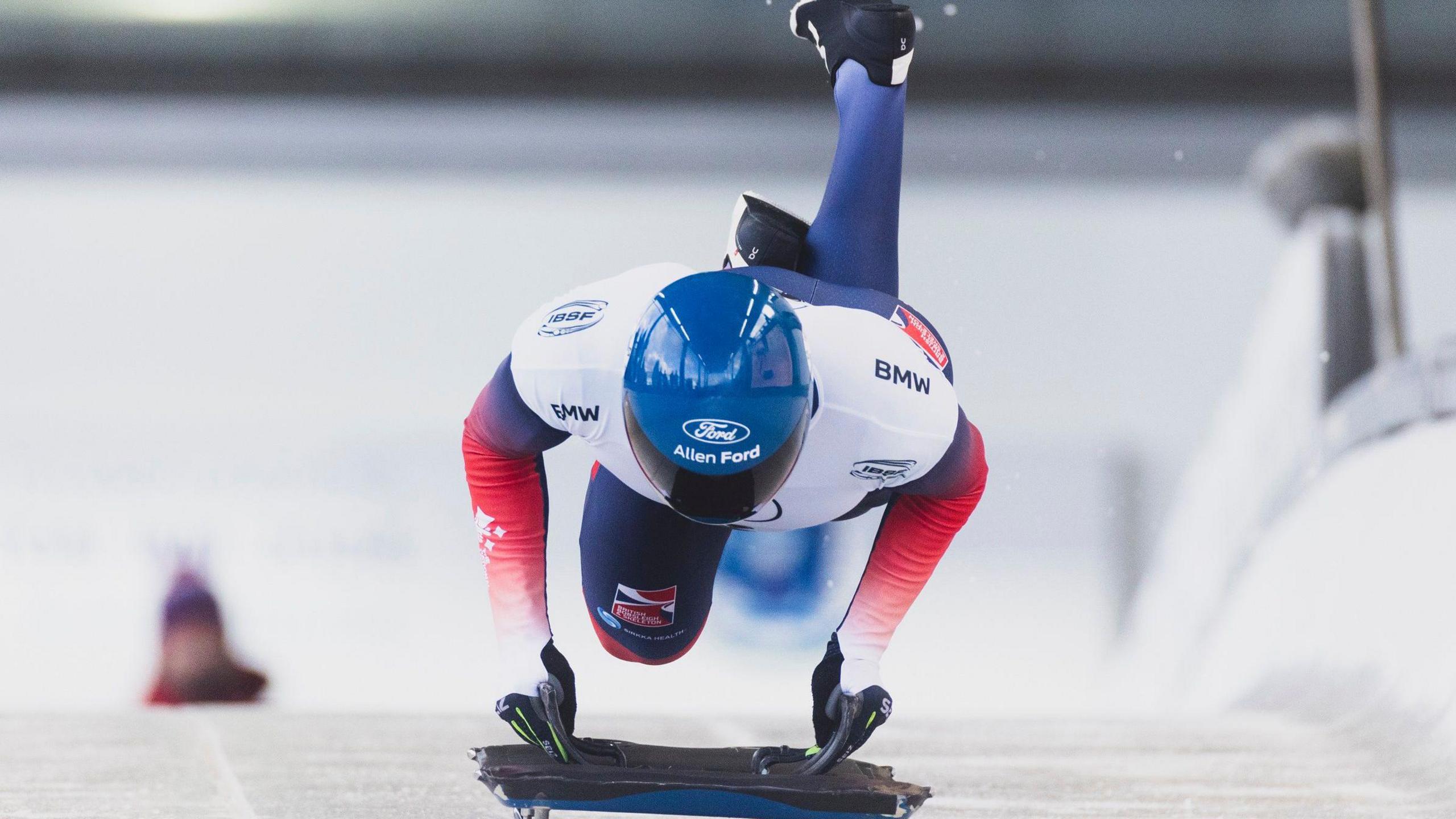 Marcus Wyatt in Skeleton World Cup action