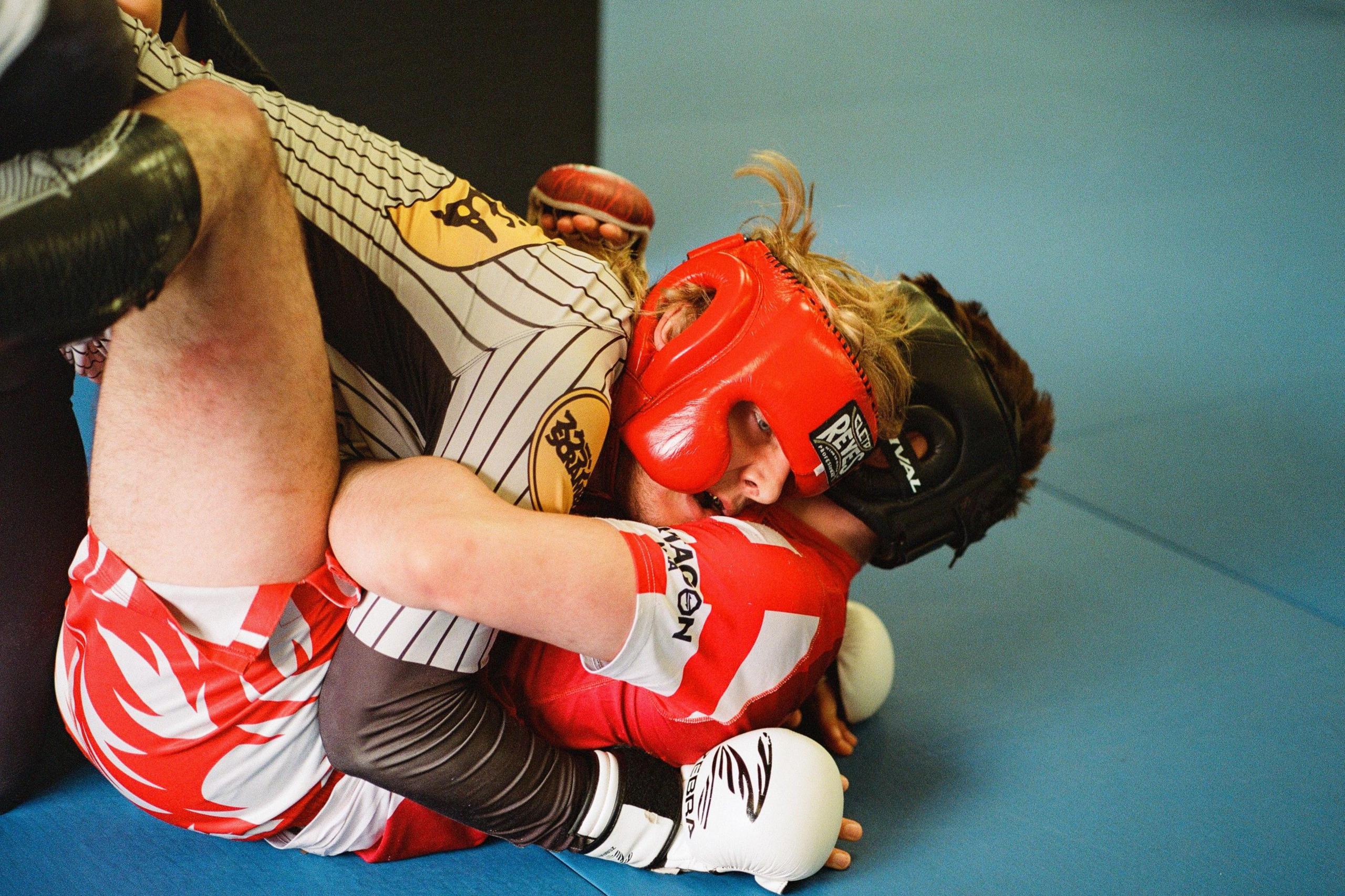 Paddy Pimblett practises grappling at the Next Generation Gym in Liverpool