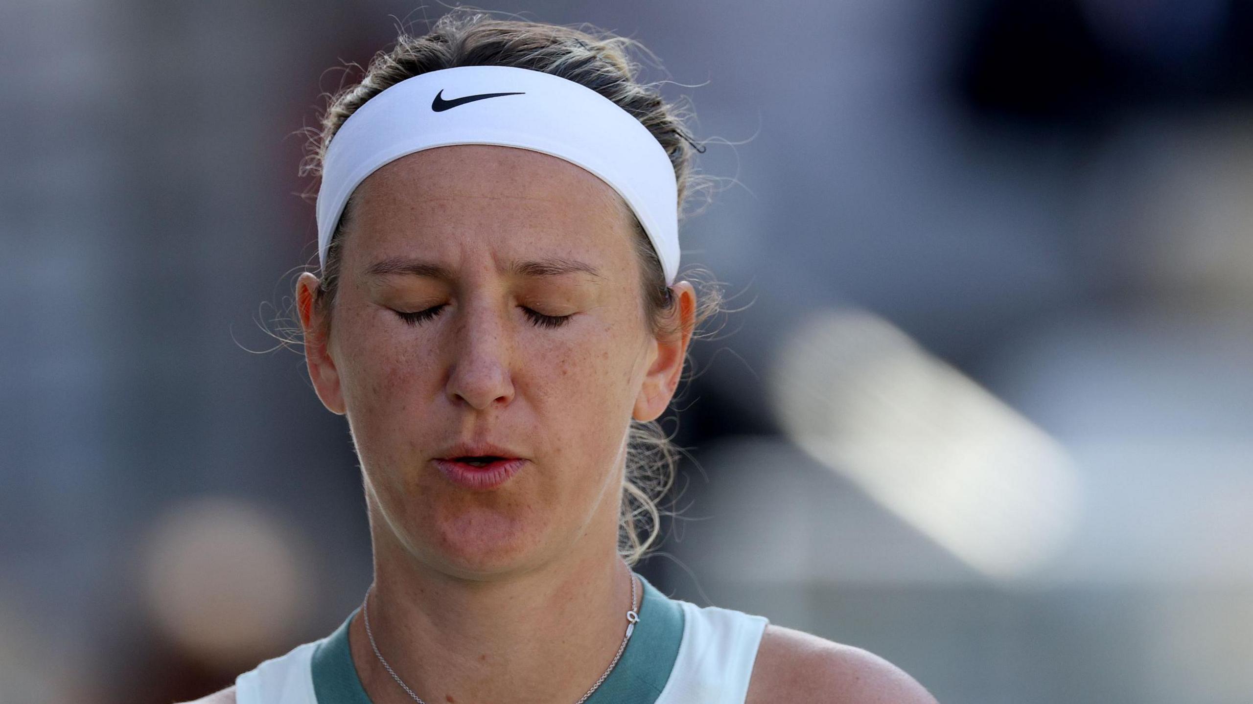 Victoria Azarenka grimaces during a match