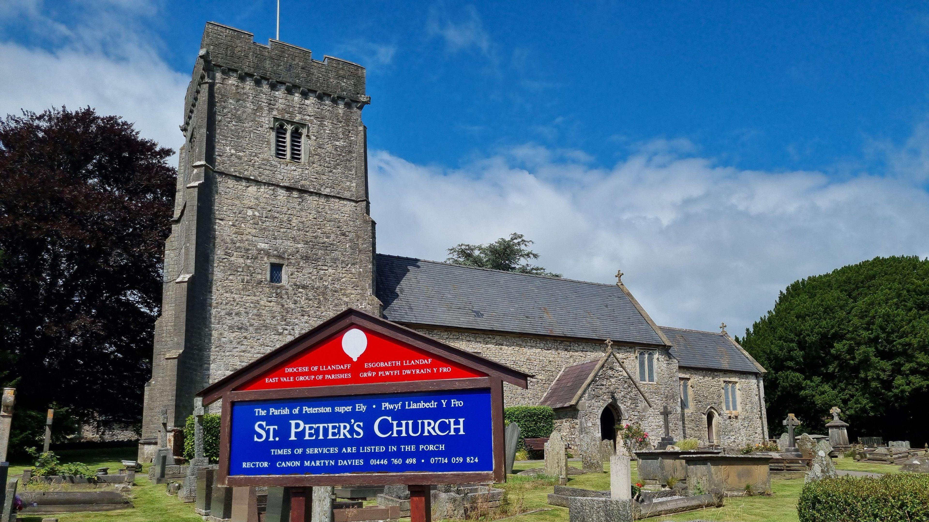 A large church in Peterston-super-Ely