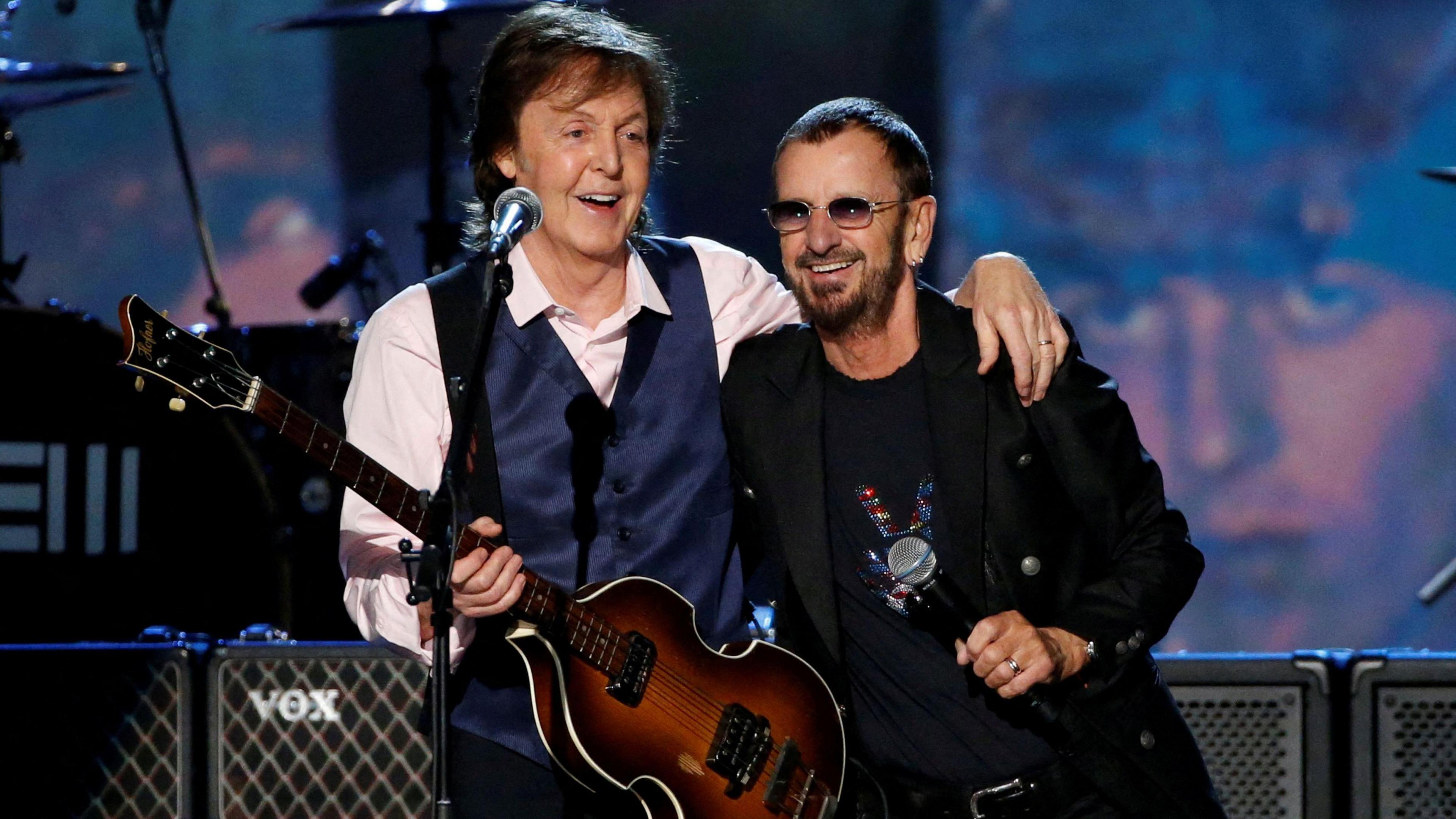 Sir Paul McCartney (left) and Sir Ringo Starr (file image)