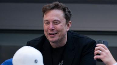 Elon Musk attends the Men's Singles Final match between Taylor Fritz of the United States and Jannik Sinner of Italy on Day Fourteen of the 2024 US Open at the USTA Billie Jean National Tennis Center on September 8, 2024 in the Flushing neighborhood of the Queens borough of New York City