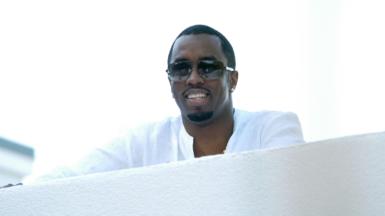 Sean "Diddy" Combs smiles at his 2007 White Party event in East Hampton, New York 