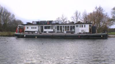 Mr Trotman's houseboat on Thames