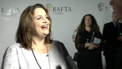 Ruth Jones on the red carpet