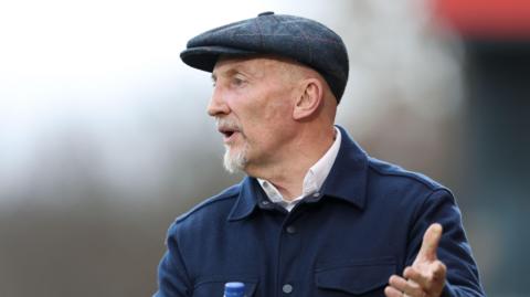 Ian Holloway on the touchline against Accrington Stanley