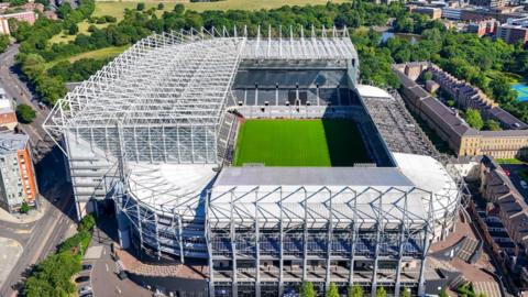 St James' Park aerial shot