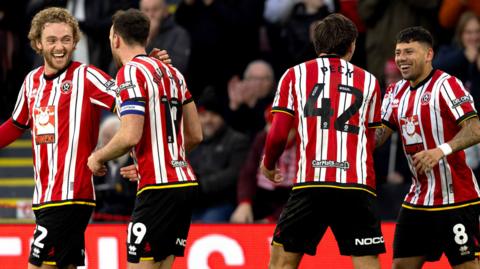 Sheffield United celebrate goal