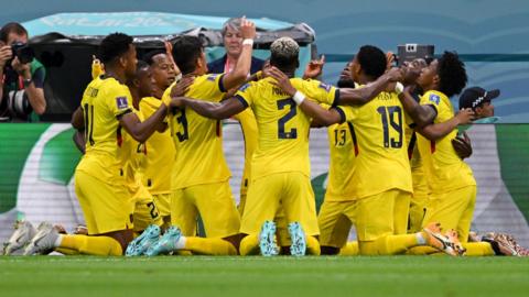 Ecuador players celebrate