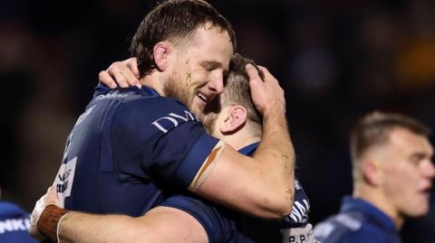 Jonny Hill celebrates