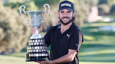 Angel Hidalgo with the Spanish Open trophy