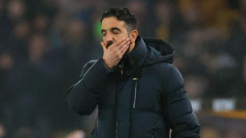 Manchester United head coach Ruben Amorim during the Boxing Day defeat at Wolves