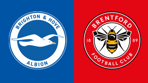 Brighton v Brentford club badges