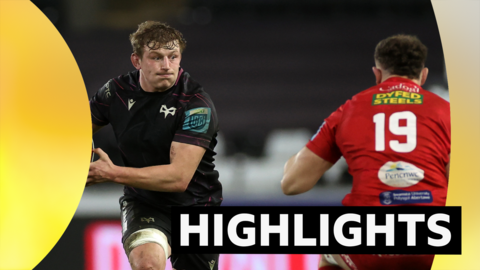 Ospreys' Jac Morgan against Scarlets and BBC highlights graphic