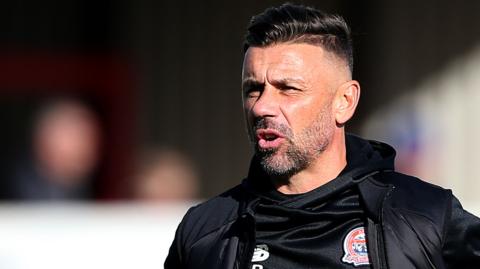 AFC Fylde boss Kevin Phillips during his first league game in charge