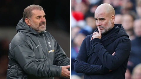 Ange Postecoglou and Pep Guardiola