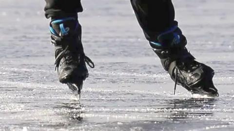 Skater on ice.