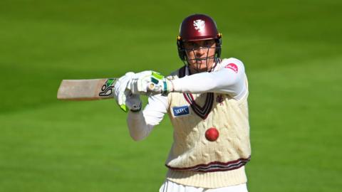 Tom Banton playing cricket for Somerset