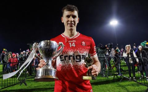 Shane McGuigan with the Dr McKenna Cup