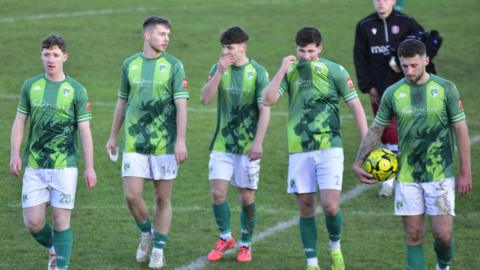 Guernsey FC walk on dejected