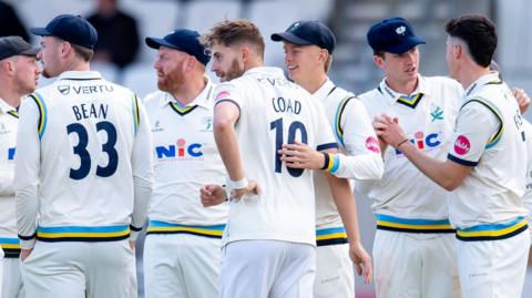 Ben Coad takes the first Northamptonshire wicket